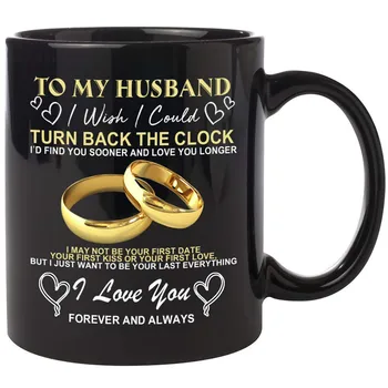 

350ml Ceramic Coffee Mug Creative Milk Cup Teacup Juice Cups and Mugs For Wife Husband Couple Wedding Anniversary Gift Cup