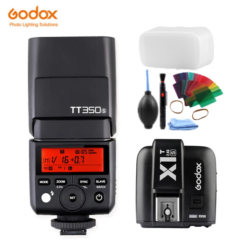 TT350S add X1T-S Godox Mini Speedlite TT350S камера Вспышка ttl HSS GN36+ X1T-S передатчик для sony беззеркальная DSLR камера A7 A6300 A6500 A7 III - Цвет: TT350S add X1T-S