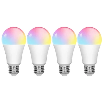 

4Pcs Tuya Smart Wifi Bulb E27 1000Lm RGB 2700K to 6500K 10W Bulb Can Compatible Alexa Google Home