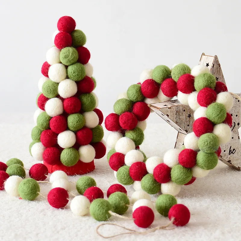 Рождественский Органайзер navidad decoraciones para el hogar DIY шерстяные шары настенные