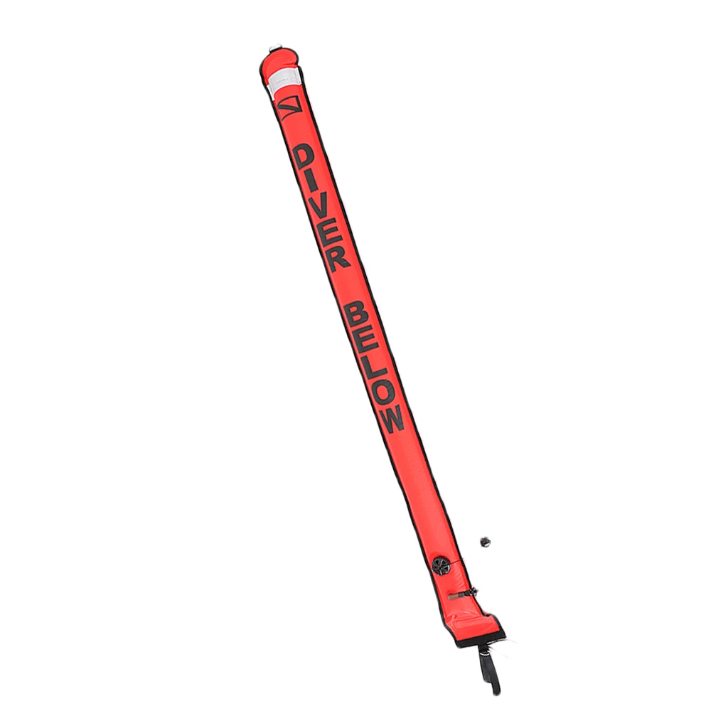6 Ft Scuba Diving Dive Signal Tube Surface Marker Bouy with Inflator (SMB / Safety Sausage) Surface Marker Buoy 