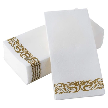 

100-Pack Disposable Paper Towels Napkins,Paper Guest Towels for Kitchen Parties Weddings Dinners or Events