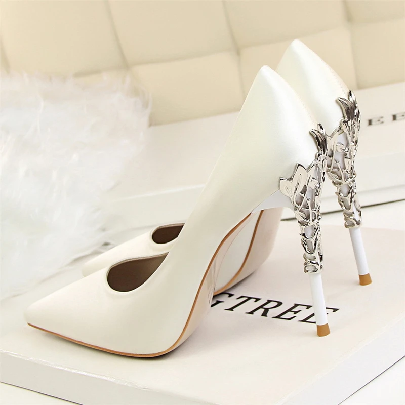 Pink Heels Pumps Women Shoes Stiletto Black High Heels Wedding Shoes Bride Pointed Extreme High Heels Elegant Shoes For Woman 2