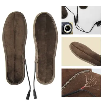 

NEW Winter Warm Electrically Heated Insoles USB Charging Plush fur Insoles Keep Warm feet Pad For Women&Men Shoes