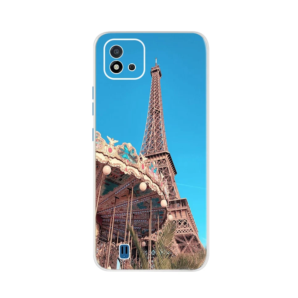 neck pouch for phone For Realme C11 2021 Case Cover Soft TPU Clear Back Shell Cartoon Cute Painting Slim Coque Fund For Realme C 11 RralmeC11 RMX3231 iphone waterproof bag