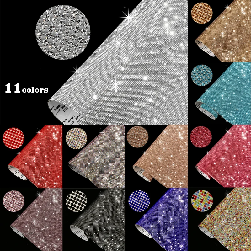 24x20cm 자기 접착 아크릴 크리스탈 모조 다이아몬드 스티커 자동차 데칼 전화 스크랩북 의류 액세서리 Diy 공예