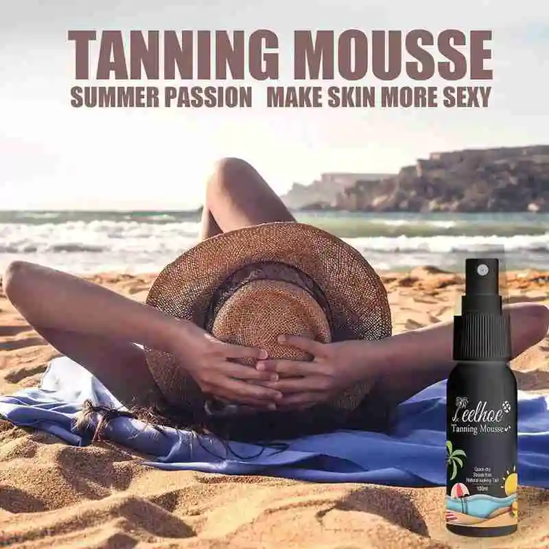 Mousse Body Lotion Tanning Spray Sunless Self Tanning Tanning Bronze Makeup Foundation Spray Sunblock Sunless Fast Lotion B I6A9