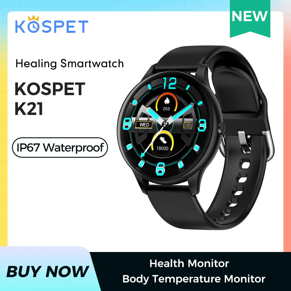 Мужские Смарт-часы 2021 Smartwatch IP68 часы с измерением температуры тела кровяного