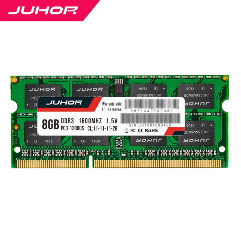 JUHOR RAM S ddr3 4 ГБ 8 память ноутбука с теплом sodimm 1333 МГц 1600 ноутбук 1 35 V 5 Новый dimm