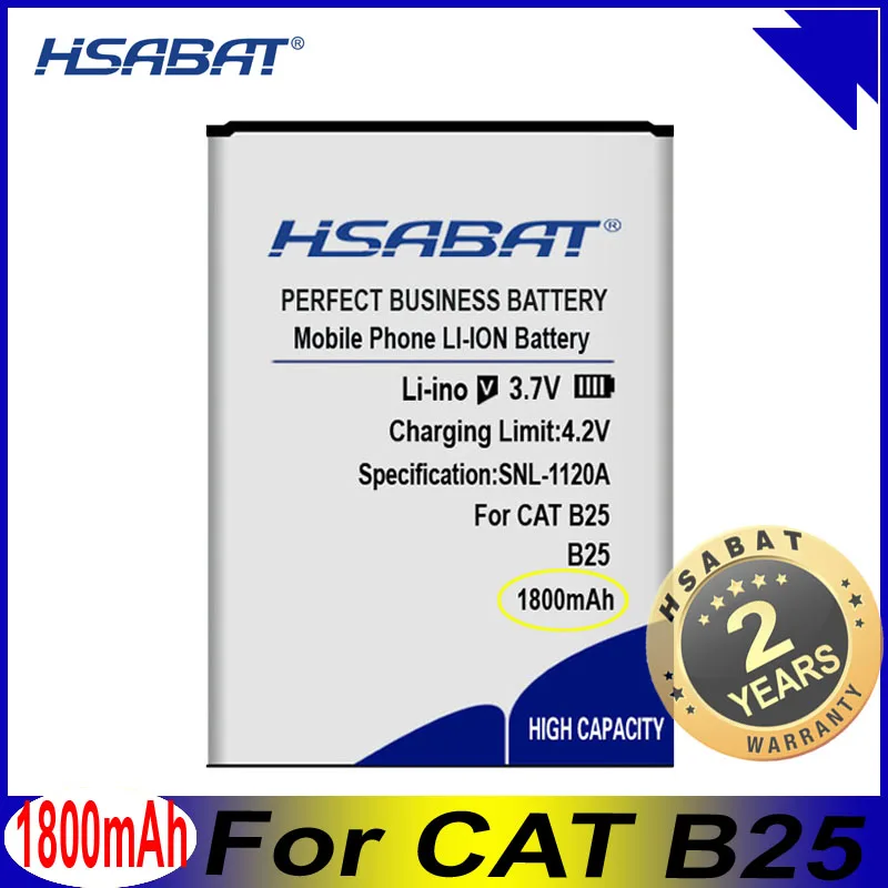 Аккумулятор высокой емкости HSABAT B25 1800 мАч для Caterpillar CAT UP073450AL мобильный телефон |