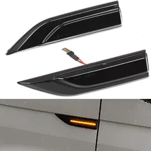 

Dynamic LED Side Marker Lights Flowing Sequential Turn Signal Light Blinker For VW Transporter T6 Multivan Caddy MK4 2015-2019