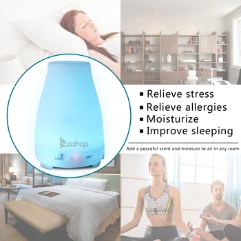 

2368YK 110V 200ML RGB Aroma Diffuser with White Controller US Plug LAD-sale