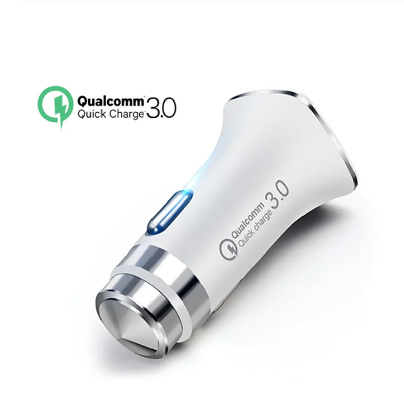 QC 3,0 USB Автомобильное зарядное устройство молоток безопасности Быстрая зарядка 3,0 Автомобильное устройство для быстрой зарядки телефона зарядный адаптер для iPhone Xiaomi mi 9 Красный mi