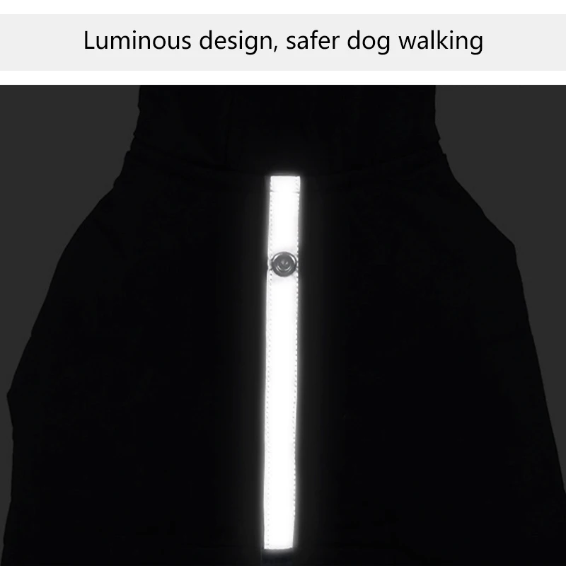 Одежда для собак на липучке для больших собак, светоотражающая черная куртка для домашних животных, куртка для кошек, флуоресцентная безопасная одежда для прогулок на открытом воздухе, костюм для собак, XS-3XL 30