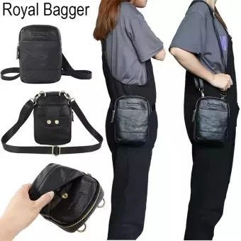 Royal Bagger, мужские сумки через плечо, сумки через плечо для мужчин, натуральная коровья кожа, новая модная поясная сумка, крутая деловая Повседневная сумка - Цвет: Черный
