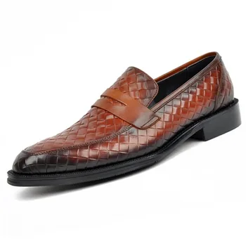 

Brand Patent Leather Men's Casual Shoes Luxury Brand Mens Loafers Flats Breathable Slip on Black Driving Shoes Plus Size 39-48