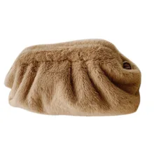 Новая высококачественная меховая сумка, Женская милая Большая большая Маленькая подушка, клатч, зимняя теплая сумка-мессенджер, сумка через плечо, сумки на плечо