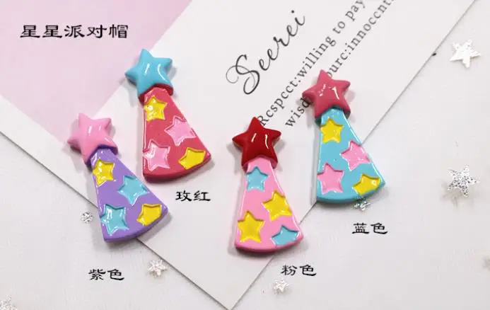 Cartoon sun hat Balloon Flat back Resin Cabochon Embellishments for Scrapbooking Cabochons Crafts Kids Hair Bow DIY Accessories