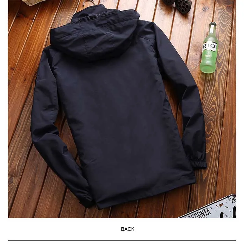 Весенне-осенняя мужская куртка с капюшоном, повседневное пальто, ветровка в стиле милитари, куртка-бомбер, мужская одежда с карманами на молнии размера плюс M-6XL