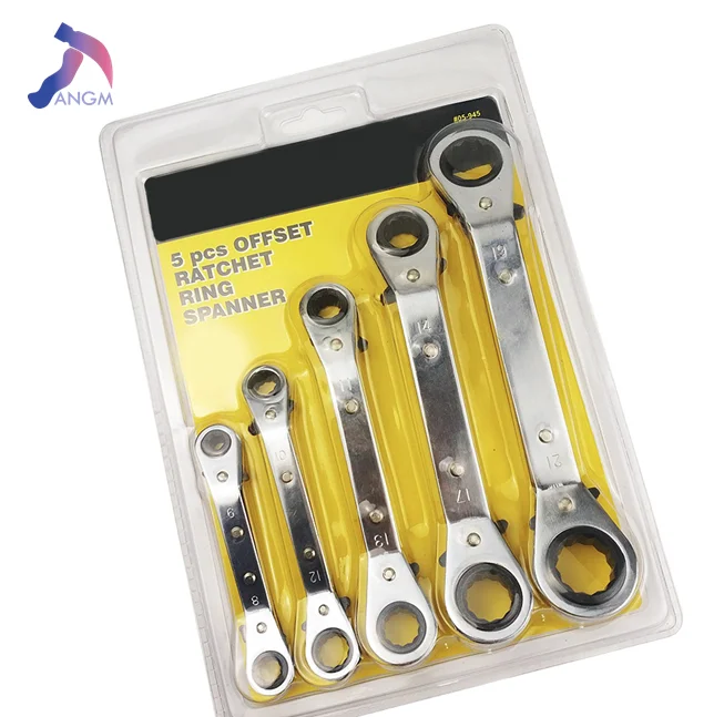 

5PC Use Ratchet Wrench Set Luofan Alloy Steel Fast Machine Repair Auto Repair Wrench Specials