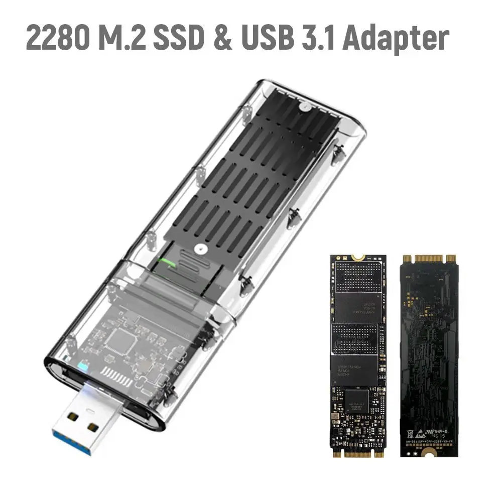 1/2/5 шт. портативный SSD U-диск 2280 M2 NVME 64 Гб 128 ГБ 256 512 ТБ SATA3 M.2 к USB 3 1 флешка | Компьютеры
