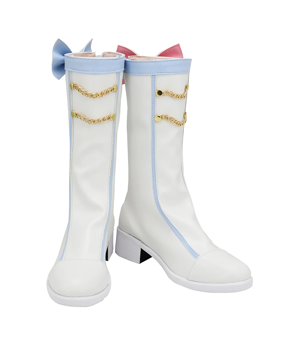 Vocaloid Snow Miku/; ботинки для костюмированной вечеринки; Белая обувь на заказ; Любой размер; вечерние аксессуары для костюмированной вечеринки на Хэллоуин