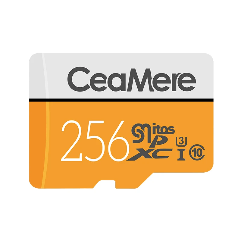 CeaMere карты памяти SD 256GB/128GB/64GB UHS-3 32 ГБ/16 ГБ/8 ГБ класс скорости 10 UHS-1 4 Гб карта