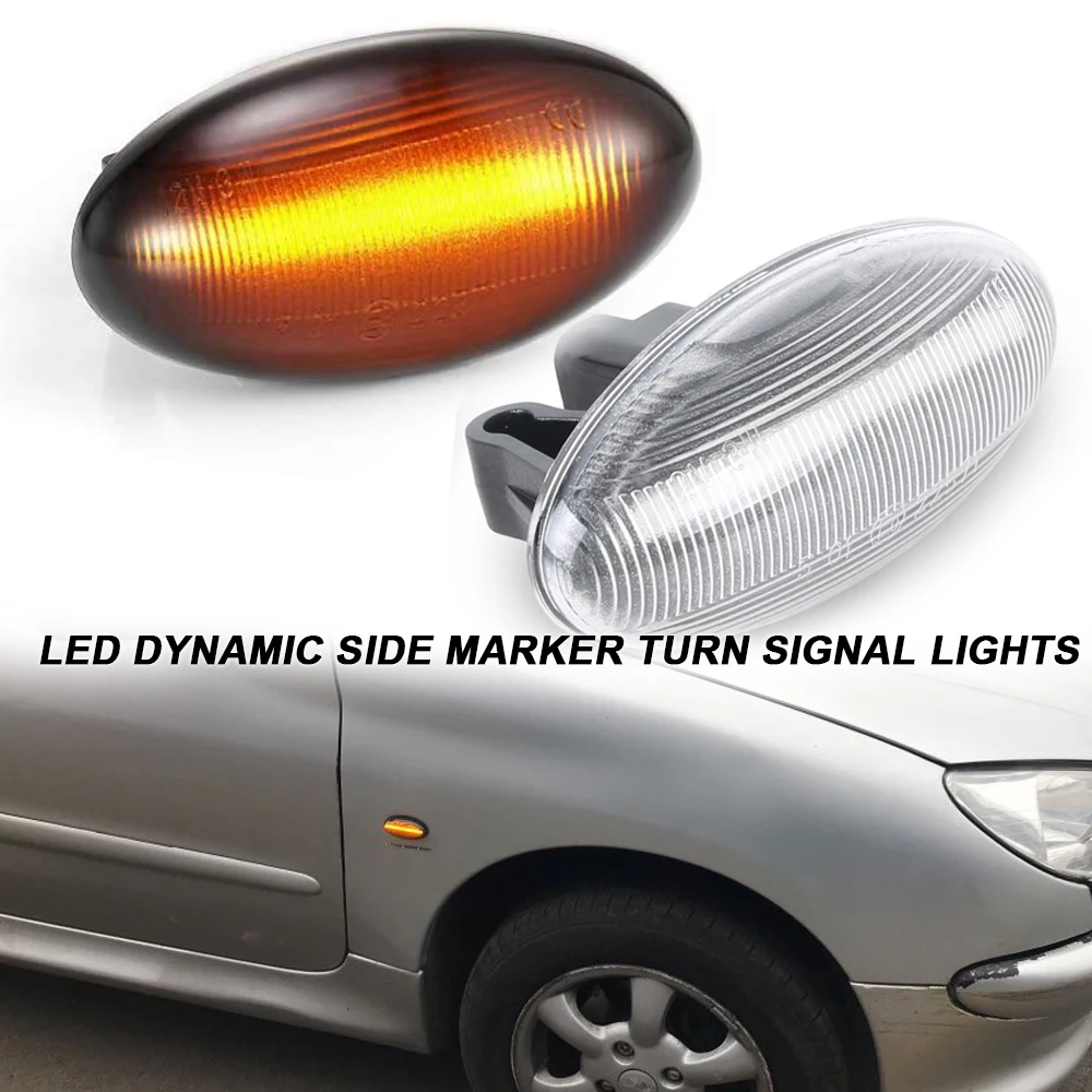 

Car Side Marker LED Turn Signal Dynamci Lights For Citroen C1 C2 C3 C5 C6 Xsara Picasso Berlingo Jumpy Peugeot 1007 206 207 307