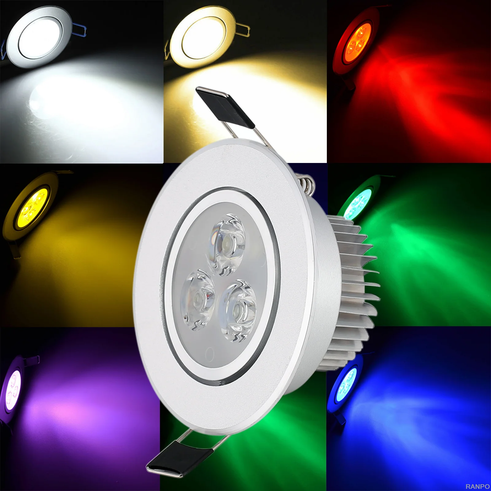 3W 6W Dimmabe High Power LED Recessed Ceiling Down Bulb Spot Light Lamps Driver 