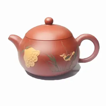 

120ml Color handpainted purple clay teapot yixing pot kung fu drinkware