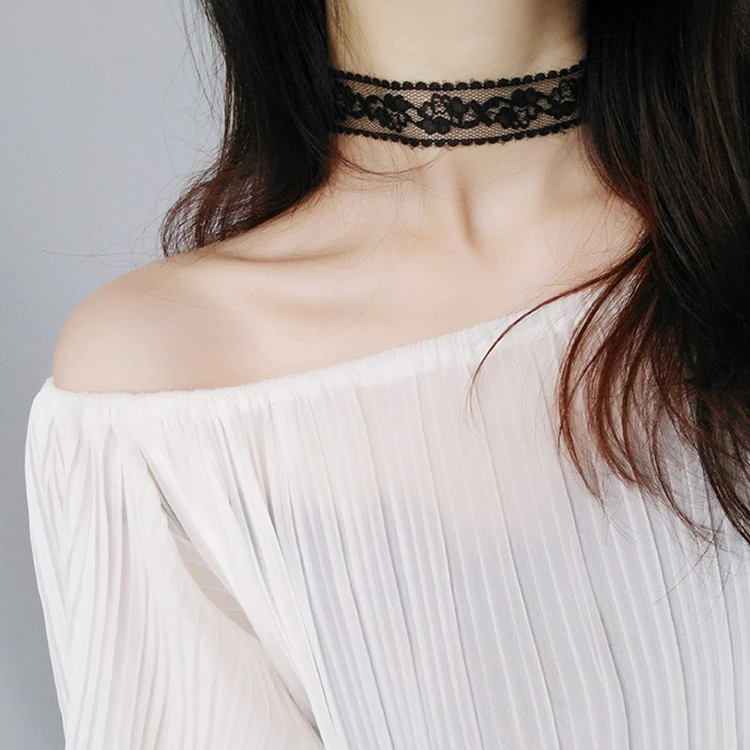 Collares De Moda 2019 Оптовая Продажа корейские черные белые винтажные кружевные колье