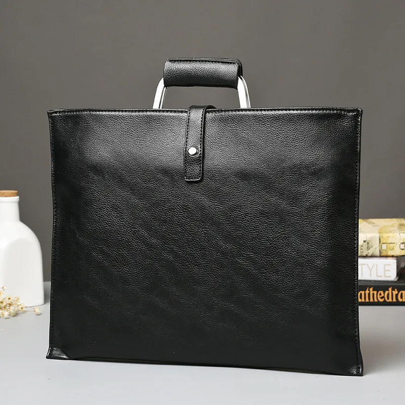

New Korean Men's Bag British Retro Bag Men's and Women's Handbags Ipad Briefcase Hand Bill of Lading Shoulder File Bag