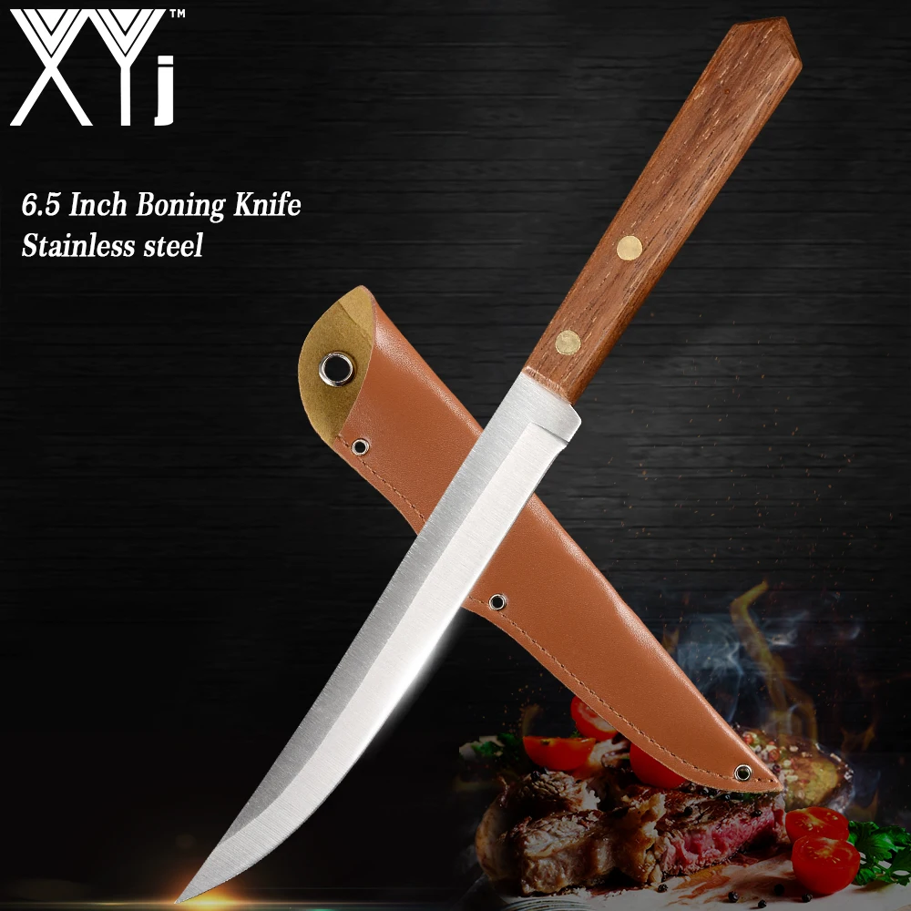 Нож из нержавеющей стали XYj 6 5 дюйма нож шеф-повара для мяса и рыбалки охотничий