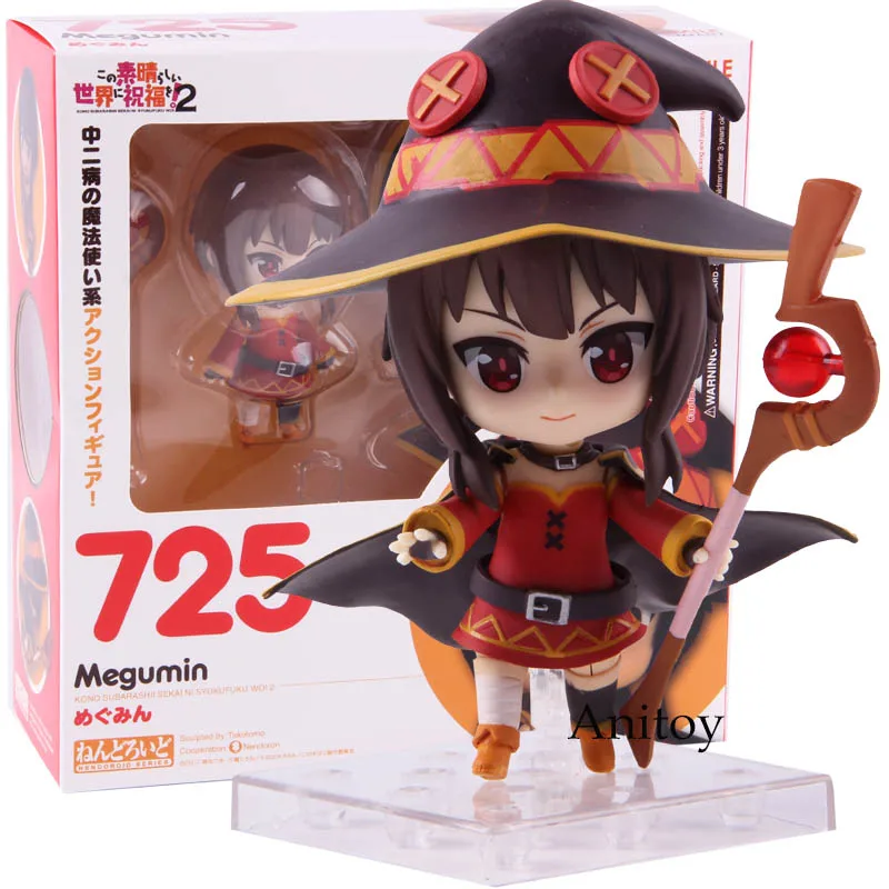 Nendoroid 725 Konosuba Megumin ПВХ фигурка Коллекционная модель игрушки