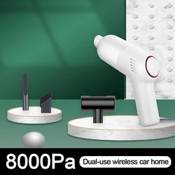 Mini aspirateur à main sans fil pour voiture, souffleur d'air, 8000Pa, pour clavier et canapé 