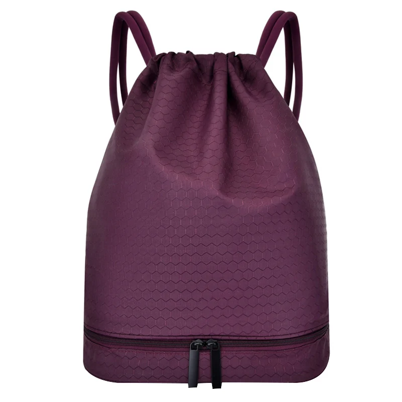 Molhado e seco drawstring mochila com caixa