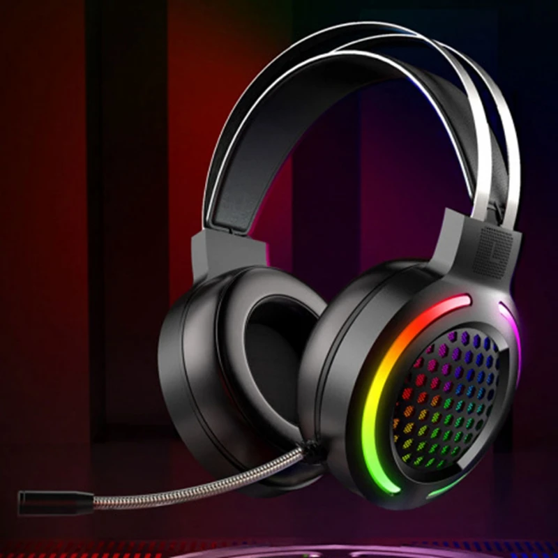 X2 Gaming Headset 7 1 Surround Sound USB 3 5mm Wired RGB Light Gaming Headphones with Microphone for Tablet PC Gamer