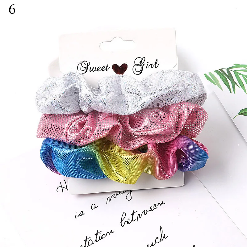 pearl hair clip 3-6Pcs Velvet Hair Rope Satin Sequin Cloth Scrunchies Elastic Hairband Women Ponytail Holder Hair Ties Girls Hair Accessories head wrap for women