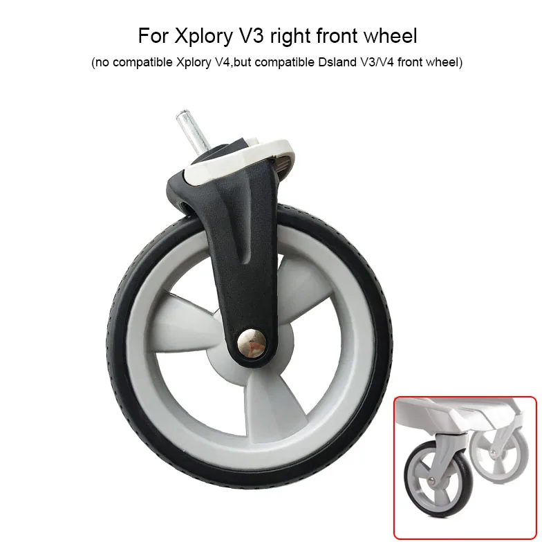 Baby Stroller Wheels Compatible With Dsland Stokke Xplory V3 V4 V5 Series Baby Cart Trolley Accessories Pram Front Back Wheels baby stroller accessories	 Baby Strollers