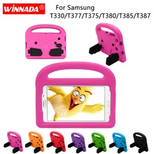 Чехол для samsung T380 T385 kids tablet Protecter удароустойчивый эва Ручной Чехол-подставка для Galaxy Tab A 8,0 T387 T377 T375 T330
