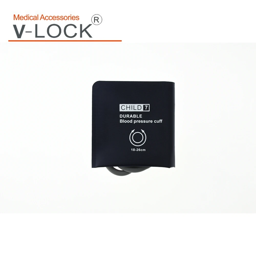 Child arm Reusable without-bladder double tube blood pressure cuff without connector |