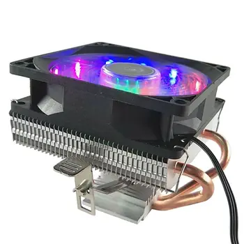 

CPU Cooler 2 Copper Heat Pipes 3Pin CPU Cooling Fan with 5 Colors Light for LGA 1151/1155/1156/AM2+/AM3+/AM4 27RB