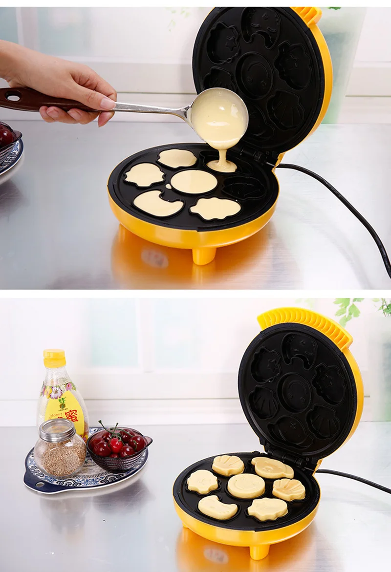 Master cartoon mini cake maker fully automatic children 's toaster home double-sided heating breakfast baking machine