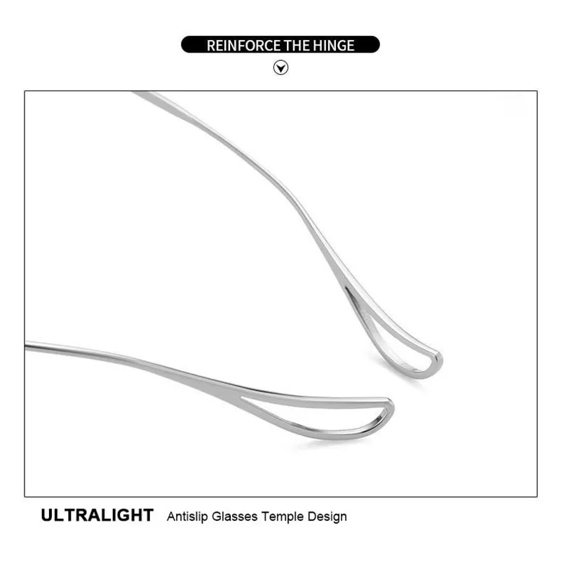 Myopia Glasses Ultralight Rimless Square Frame for Eyeglasses Frames Eyeglass Frames Square Eyeglasses Myopia Glasses Optical Glasses