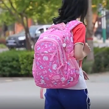 

3pcs/set Casual Children School Backpack Girls Boys Students Nylon Lunch Bag College With Zipper Travel Printed Kids Pencil Case