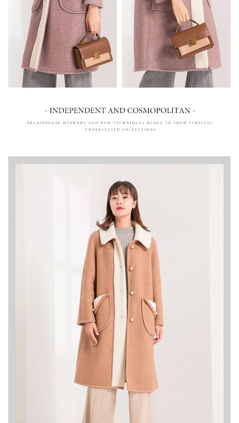 women's faux fur coats long teddy bear coat ladies clothing overcoat plus size grey wool blends autumn winter free ship