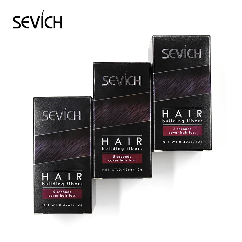 Sevich Hair Building Fibers 12g Keratin Regrowth Powder for Hair Loss Product Applicator Thinning Thickening Concealer Refill