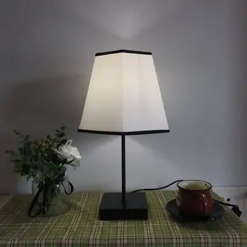 

Abajur Japanese simple small fresh white KD lampshade bedroom study living room table lamp