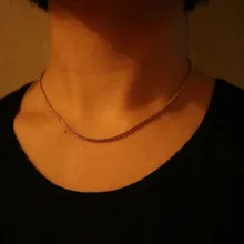 

Fashion chain necklace jewelry for women Simple water wave choker for girl