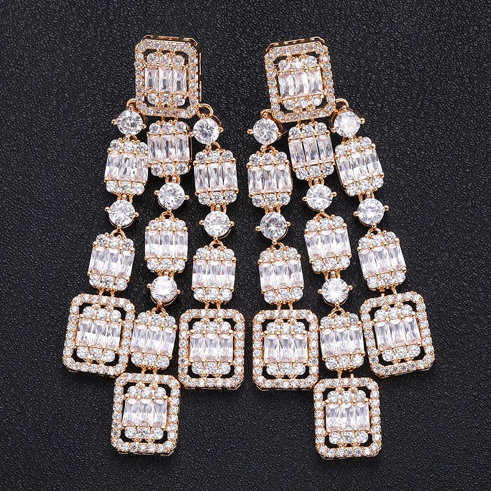 Золотой цвет Jankelly waterdrop Multicolor Full Mirco Pink Cubic Zirconia Setting European brincos Wedding Hoop Earring Ring Jewelry Set - Окраска металла: Золотой цвет